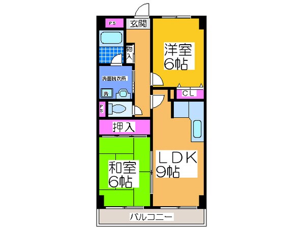 セルフィーユコート東館の物件間取画像